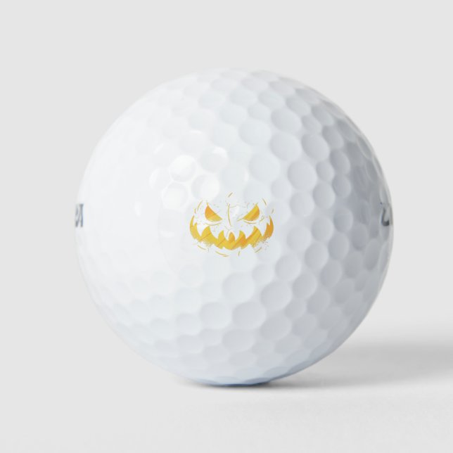 Pumpkin Face Golf Balls (Front)