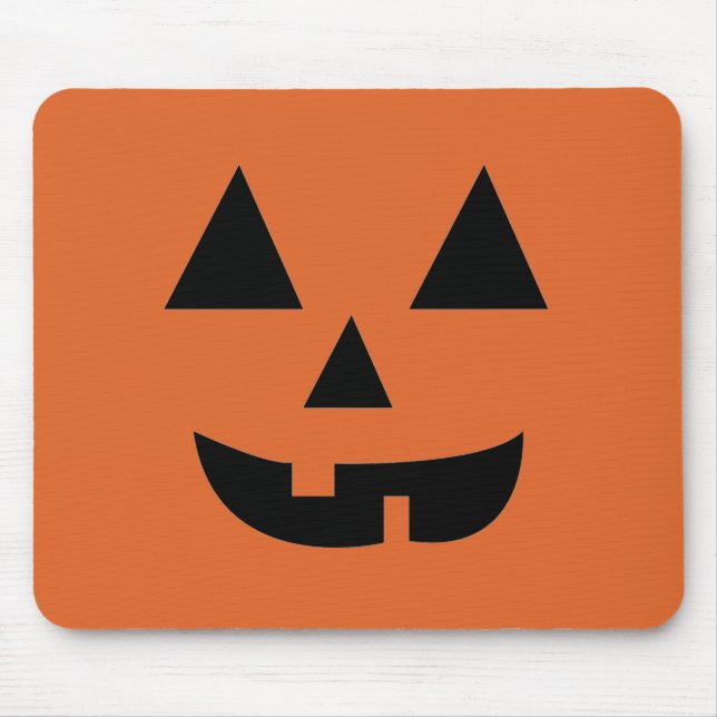 Pumpkin Face Halloween Mouse Pad (Front)
