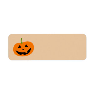 PUMPKIN FACE HALLOWEEN RETURN ADDRESS LABELS