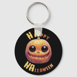 Pumpkin Face Happy Halloween Keychain