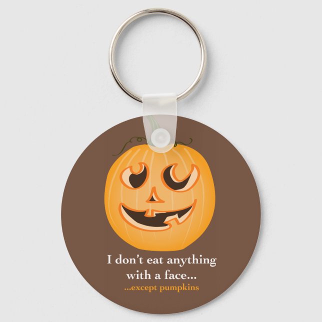 Pumpkin Face - Key Chain (Front)