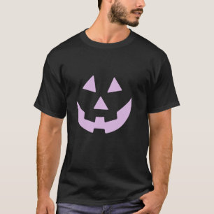 Pumpkin Face Purple Jack O Lantern Halloween Famil T-Shirt