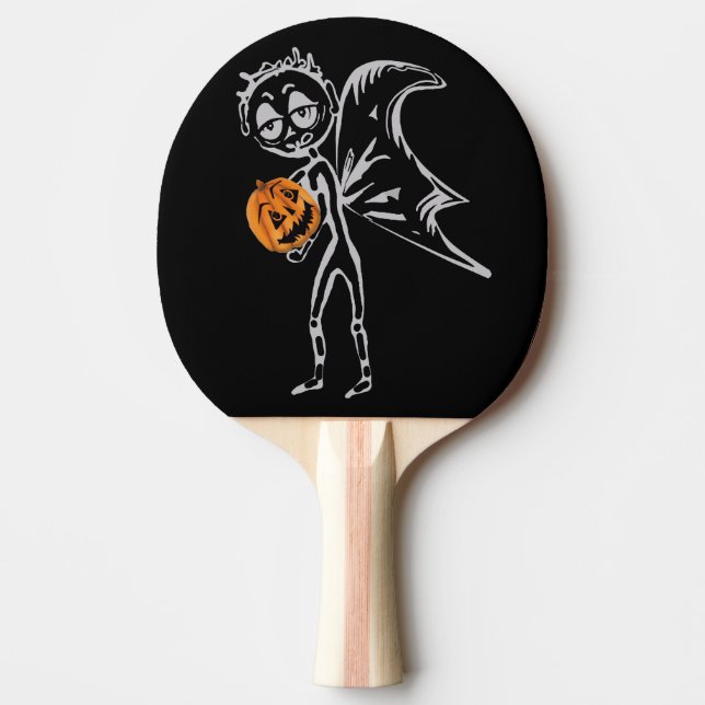 Pumpkin Fairies Have Fun On Halloween Ping Pong Paddle (Front)