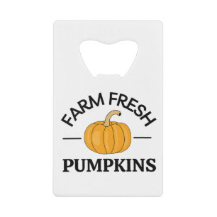 Pumpkin Fall Autumn Credit Card Bottle Opener