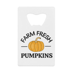Pumpkin Fall Autumn Credit Card Bottle Opener