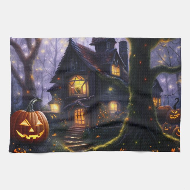 pumpkin/fall/autumn/Halloween  Kitchen Towel (Horizontal)