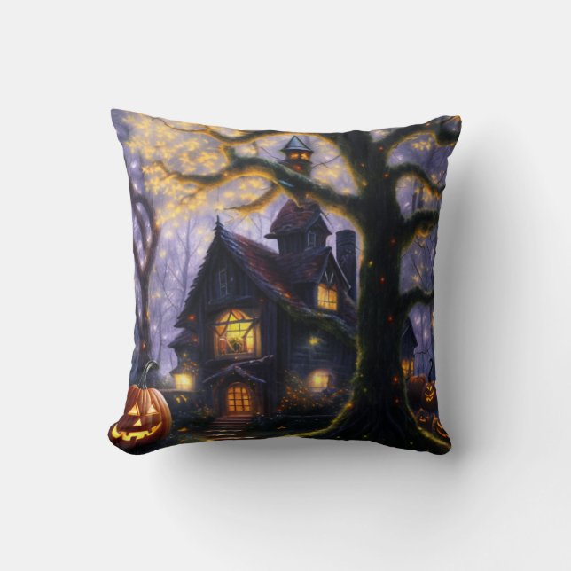 pumpkin/fall/autumn/Halloween  Throw Pillow (Front)