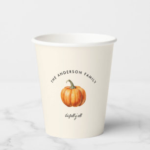 Pumpkin fall autumn home decor paper cups