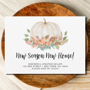 Pumpkin Fall Autumn Moving Announcement
