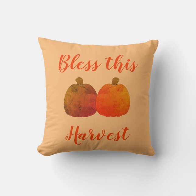 Pumpkin/Fall/Autumn Throw Pillow (Front)