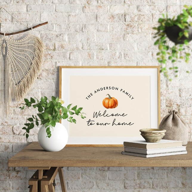 Pumpkin fall autumn welcome to our home decor (Creator Uploaded)