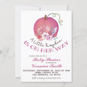Pumpkin Fall Baby Shower Invitation
