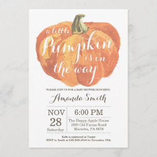 Pumpkin Fall Baby Shower Invitation