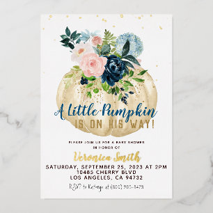 Pumpkin Fall Baby Shower Invitation