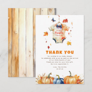 Pumpkin Fall Baby Shower Thank You