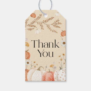 Pumpkin Fall Baby Shower Thank You Gift Tags