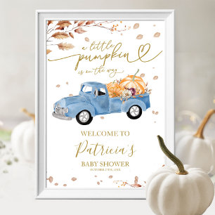 Pumpkin Fall Baby Shower Welcome Sign