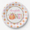 Pumpkin Fall First Birthday Party Paper Plates
