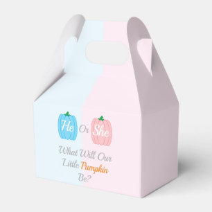 Pumpkin Fall Gender Reveal Favor Box
