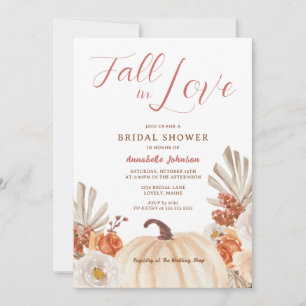 Pumpkin Fall in Love Bridal Shower Invitation