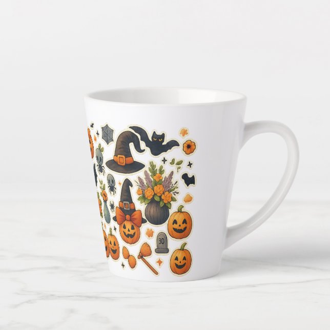 Pumpkin Fall Leaves Autumn Mug (Right)