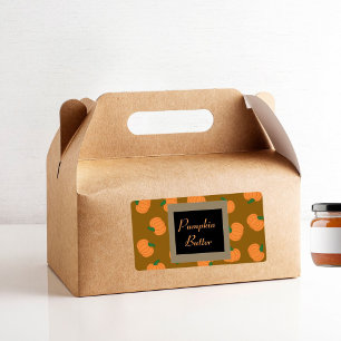 Pumpkin fall print neutral coloured labels