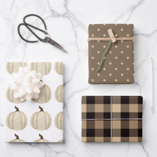 Pumpkin Fall Wrapping Paper Sheets