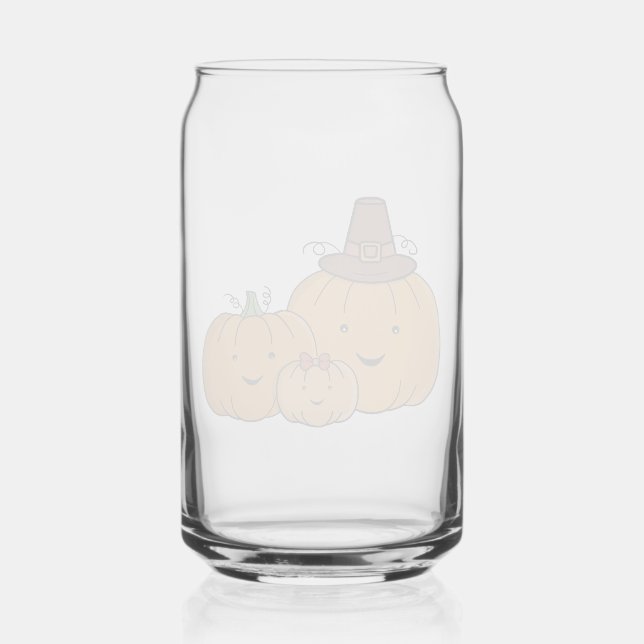 Pumpkin Family Can Glass (Front)