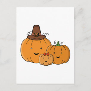 Pumpkin Family Postcard