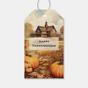 Pumpkin Farm Fall Harvest Thanksgiving Gift Tags