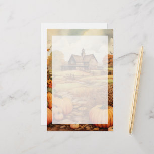 Pumpkin Farm Fall Harvest Thanksgiving Stationery