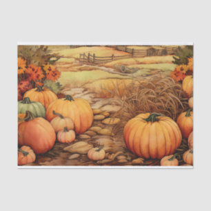 Pumpkin Farm Fall Harvest Thanksgiving Tissue Paper