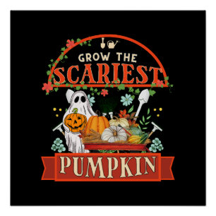 Pumpkin Farmer Halloween Poster