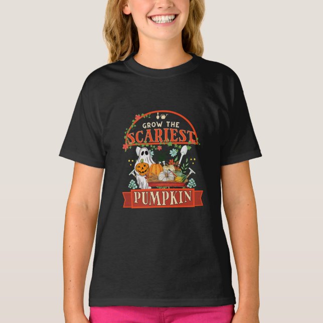 Pumpkin Farmer Halloween T-Shirt (Front)