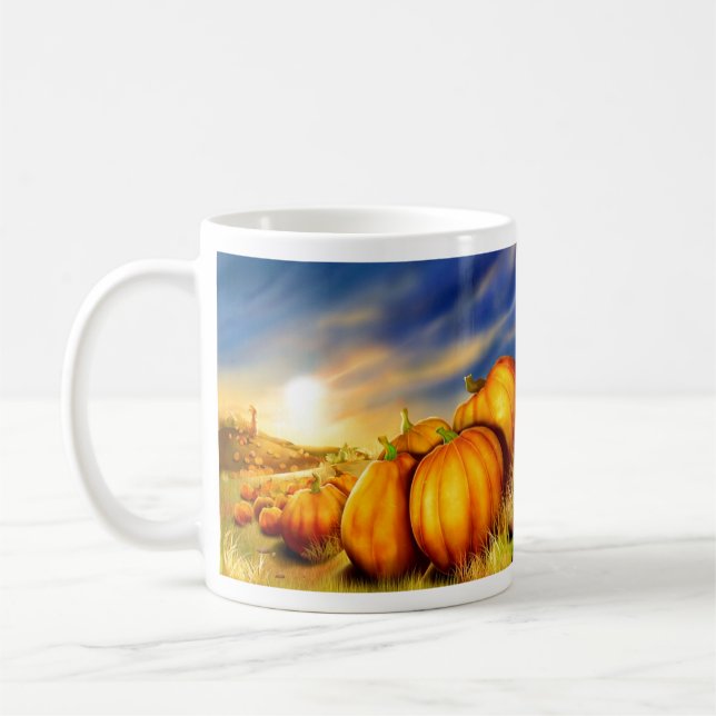 Pumpkin Field Coffee Mug (Left)