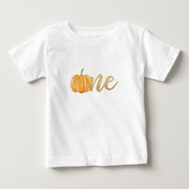 Pumpkin First Birthday ONE Shirt (Front)