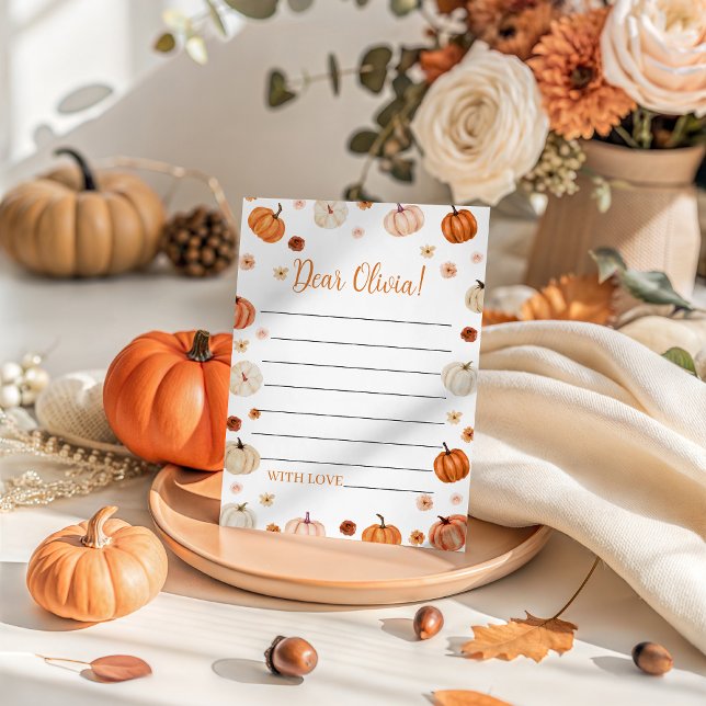 Pumpkin First Birthday Time Capsule Invitation (Creator Uploaded)