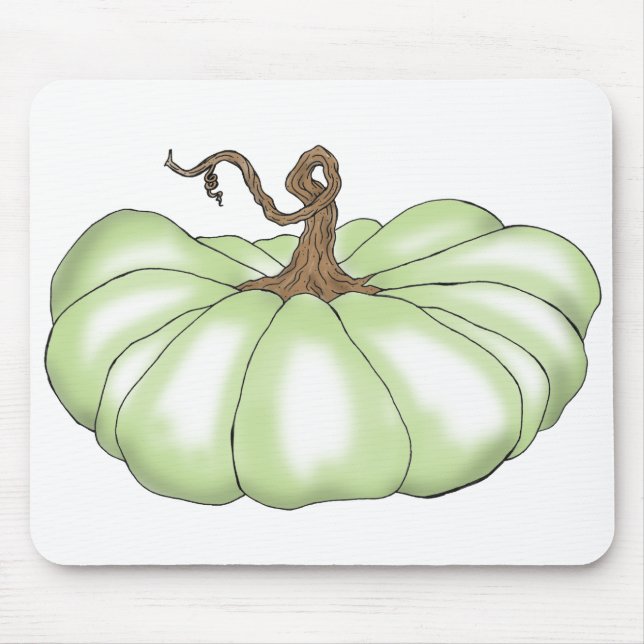 pumpkin flat green mouse pad (Front)