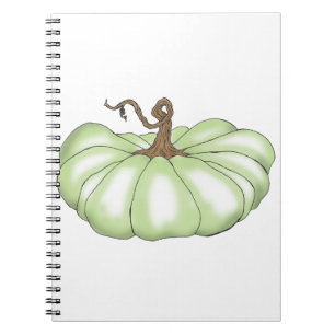pumpkin flat green notebook