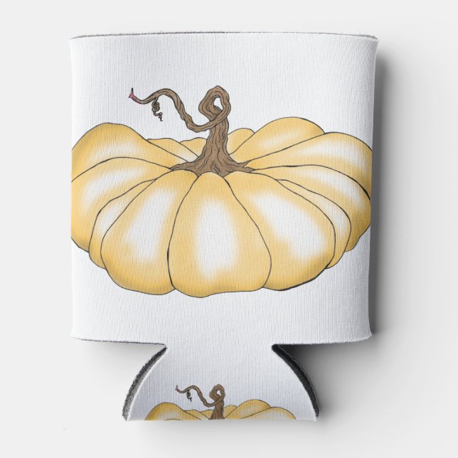 pumpkin flat orange can cooler (Front)