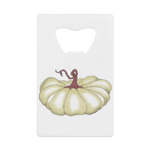 pumpkin flat tan credit card bottle opener