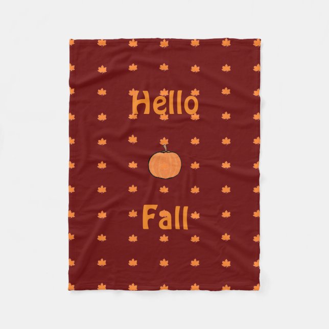 Pumpkin fleece blanket (Front)