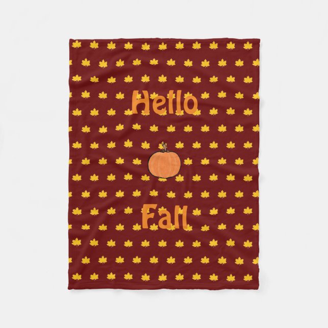 Pumpkin fleece blanket (Front)