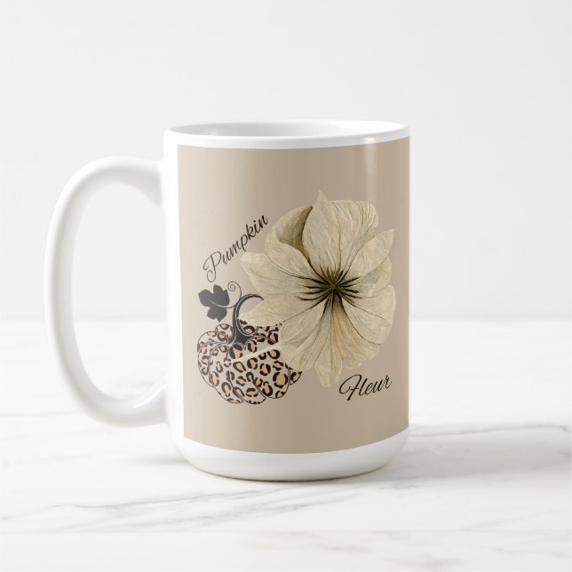 Pumpkin Fleur Coffee Mug (Left)