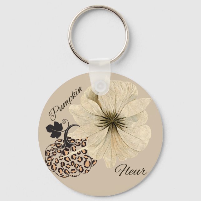 Pumpkin Fleur Keychain (Front)