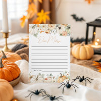 Pumpkin Floral Time Capsule Card