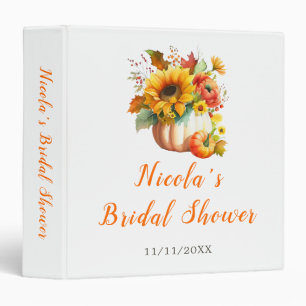 Pumpkin Flower Bouquet Bridal Shower Photo Album Binder