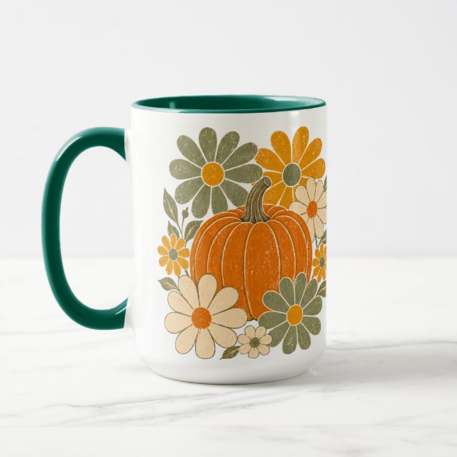 Pumpkin Flower Mug (Left)
