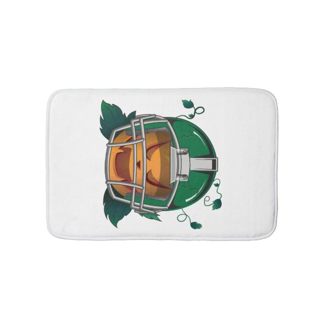 pumpkin football halloween bath mat (Front)