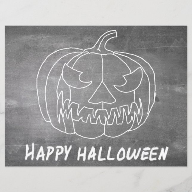 Pumpkin for Halloween 2 chalkboard look (Front)